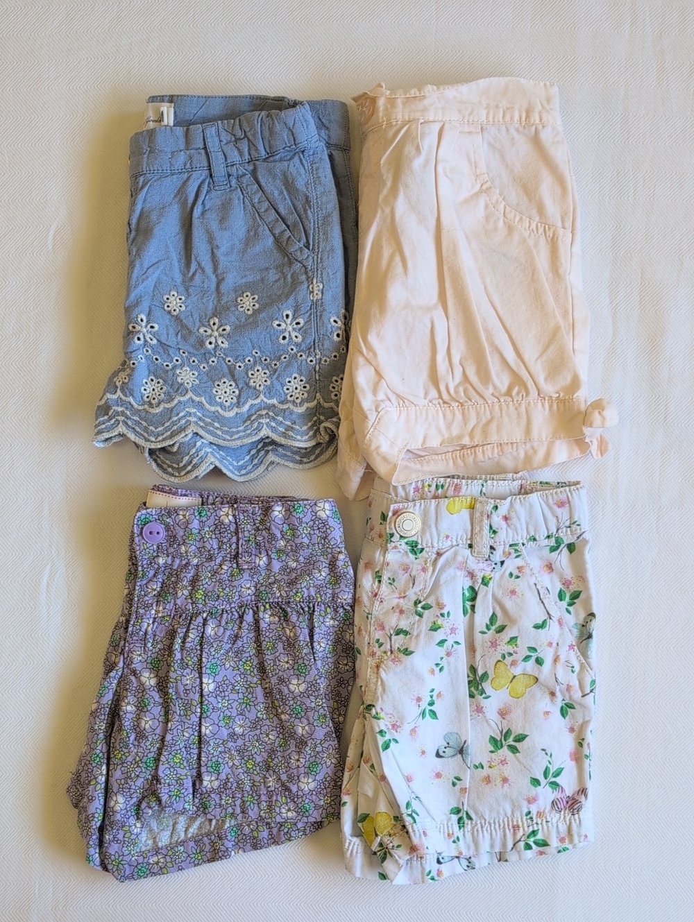 Girls 4T Cotton Shorts Lot H&M Old Navy 4 Pack Summer Bundle